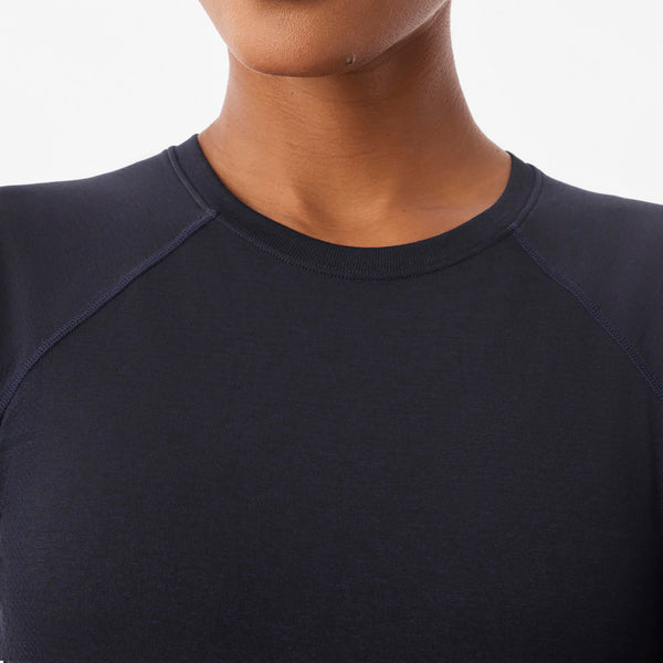 women's Navy Salta Seamless - Shortsleeve Underscrub