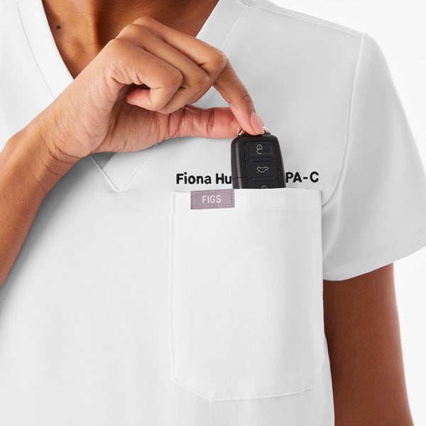 Women's Optic White Catarina -  Scrub Top™