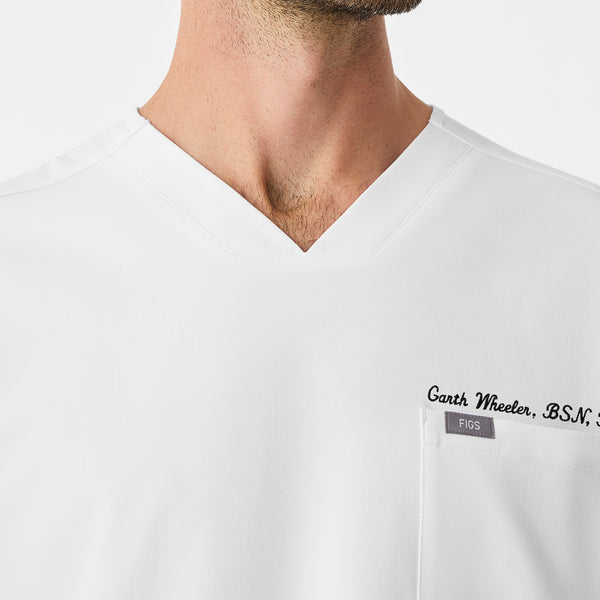 Men's Optic White Chisec -  Scrub Top™