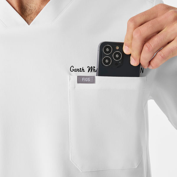 Men's Optic White Chisec -  Scrub Top™