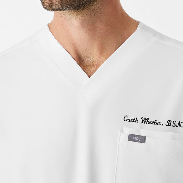 Men's Optic White Leon -  Scrub Top™