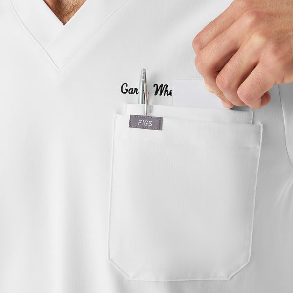 Men's Optic White Leon -  Scrub Top™