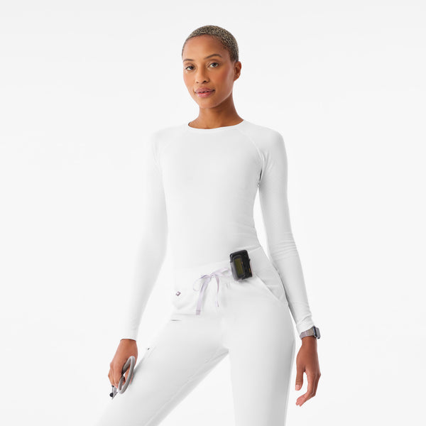 Women's Optic White Salta Seamless - Long-Sleeve Underscrub