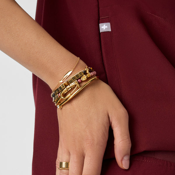 Gold 10 Blade Bracelet