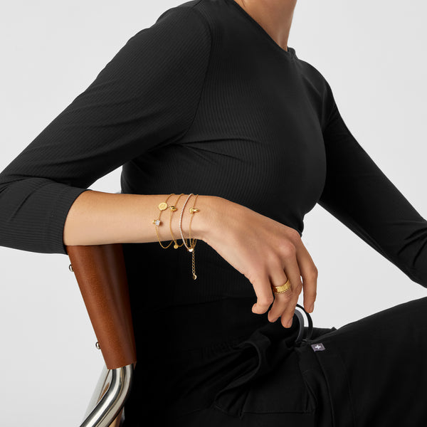 Gold Anatomical Heart Bracelet
