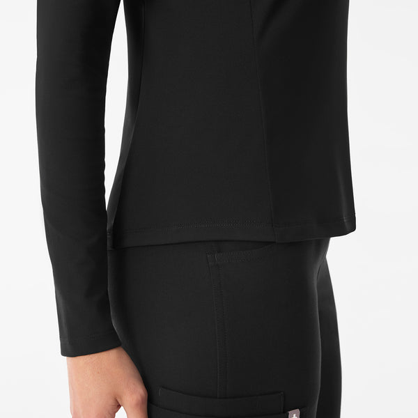 Women's Black Bree FlexKnit - Slim Long-Sleeve Scrub Top