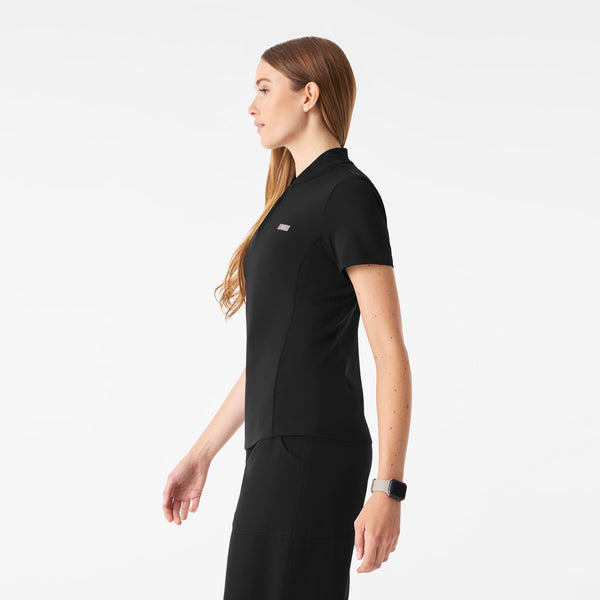 Women's Black Bree FlexKnit - Slim Scrub Top