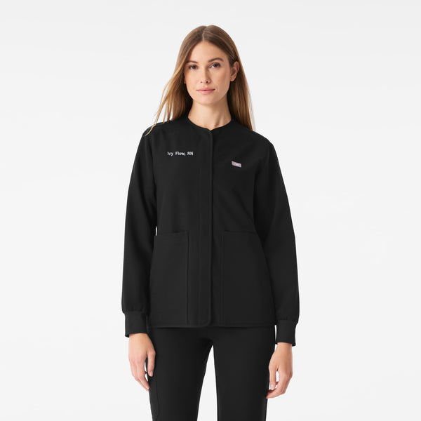 Women's Black Claire Scrub Jacket