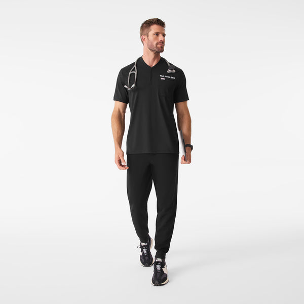 Men's Black Dawes FlexKnit - ¼ Zip Scrub Top