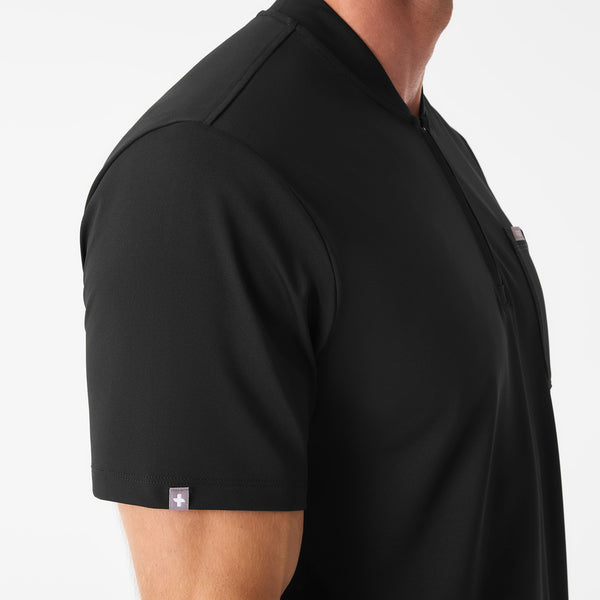 Men's Black Dawes FlexKnit - ¼ Zip Scrub Top