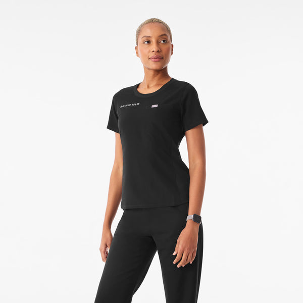 Women's Black Eliza Slim - Scrub Top