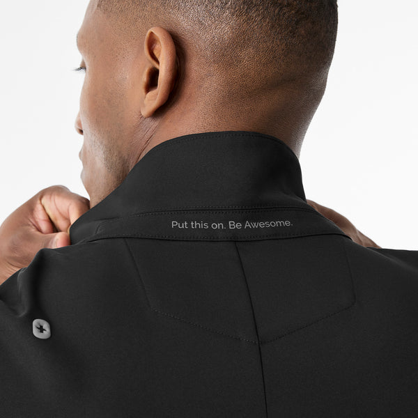 Men's Black Harlem - Long Slim Lab Coat
