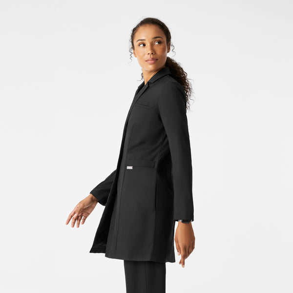 Women's Black Bellevue - Long Slim Lab Coat