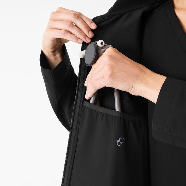 Women's Black Lenox Scrub Jacket
