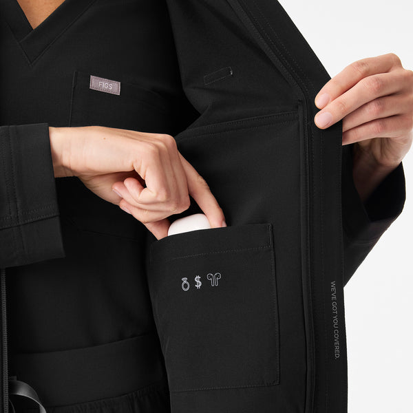 Women's Black Lenox Scrub Jacket