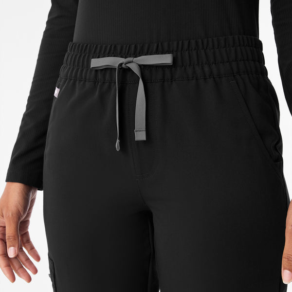 Women's Black Zamora Ruched Mid-Rise - Jogger Scrub Pant™