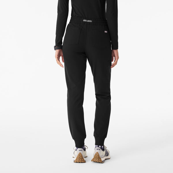 Women's Black Zamora Ruched Mid-Rise - Jogger Scrub Pant™