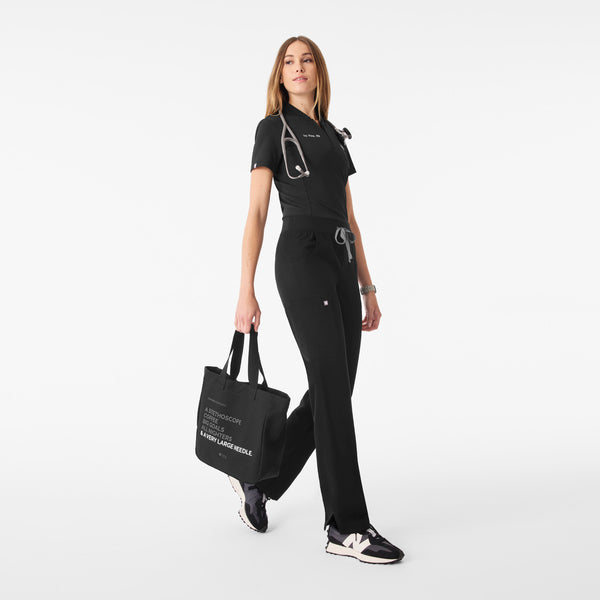 Black - A Very Large Needle Mini Canvas Tote