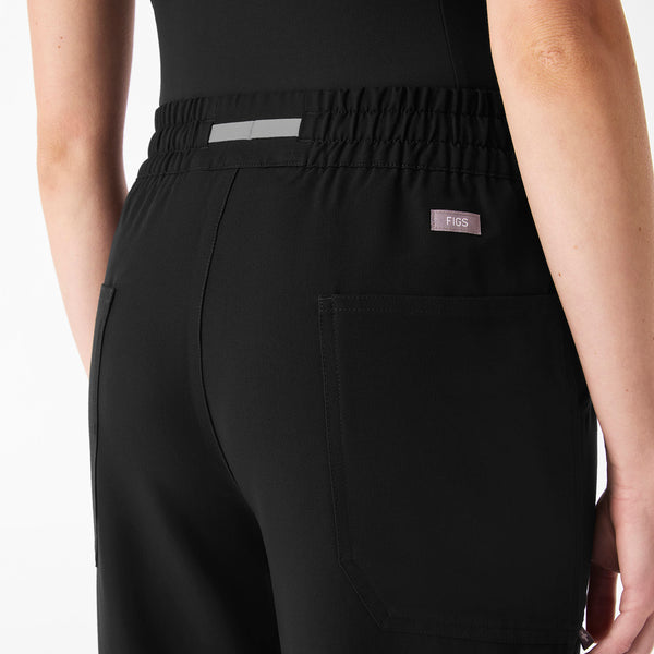 Women's Black Roslyn Mid-Rise Wide-Leg - Scrub Pant
