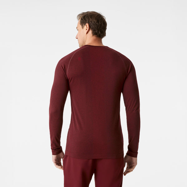 Men's Burgundy Makato Seamless - Long-Sleeve Underscrub