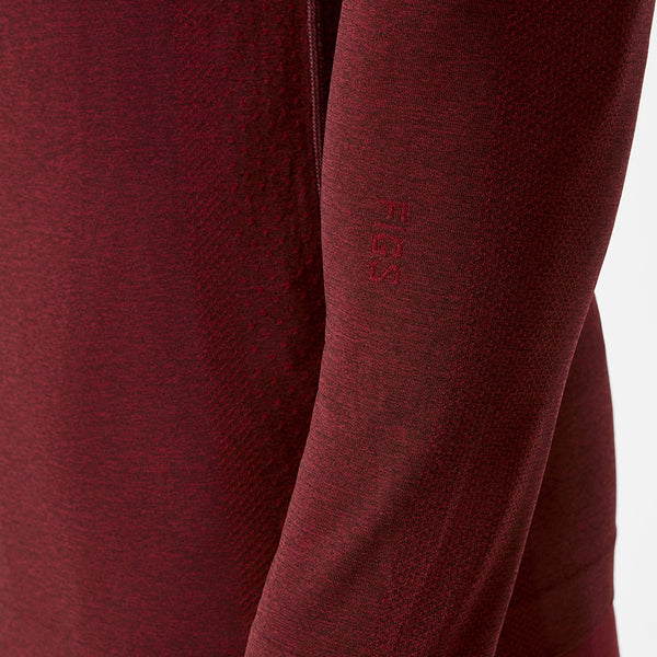 Men's Burgundy Makato Seamless - Long-Sleeve Underscrub