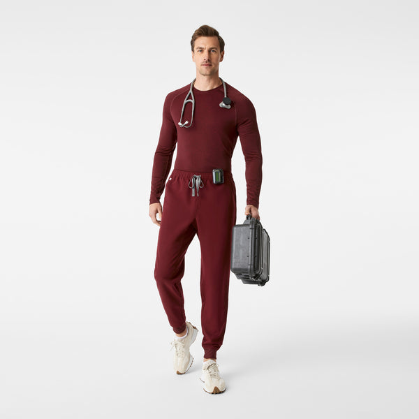 Men's Burgundy Makato Seamless - Long-Sleeve Underscrub
