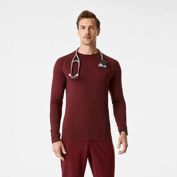 Men's Burgundy Makato Seamless - Long-Sleeve Underscrub