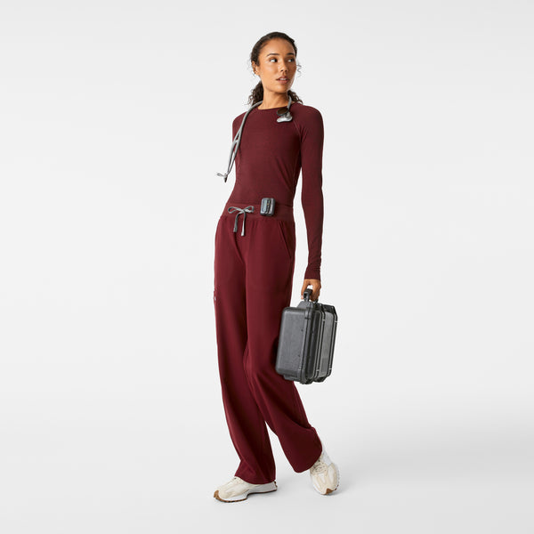 Women's Burgundy Salta Seamless - Long-Sleeve Underscrub