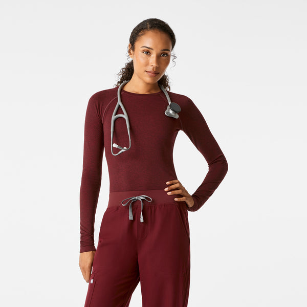 Women's Burgundy Salta Seamless - Long-Sleeve Underscrub