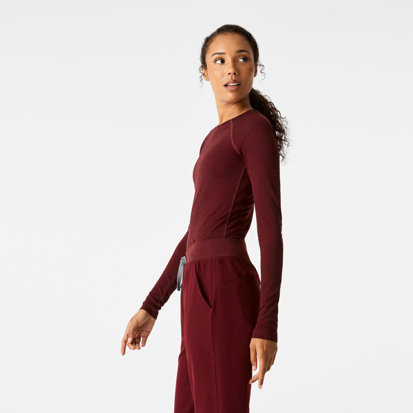 Women's Burgundy Salta Seamless - Long-Sleeve Underscrub