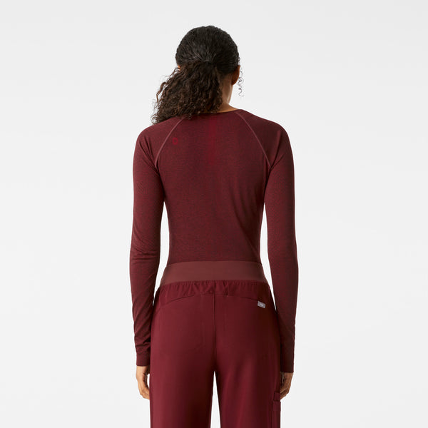 Women's Burgundy Salta Seamless - Long-Sleeve Underscrub