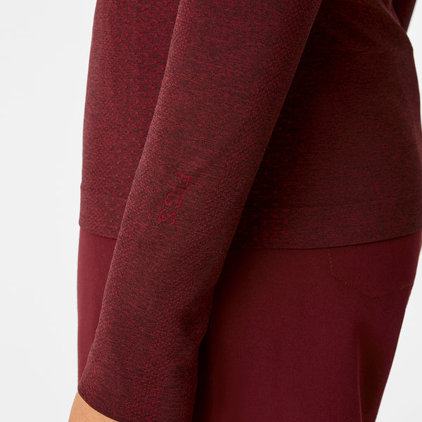 Women's Burgundy Salta Seamless - Long-Sleeve Underscrub