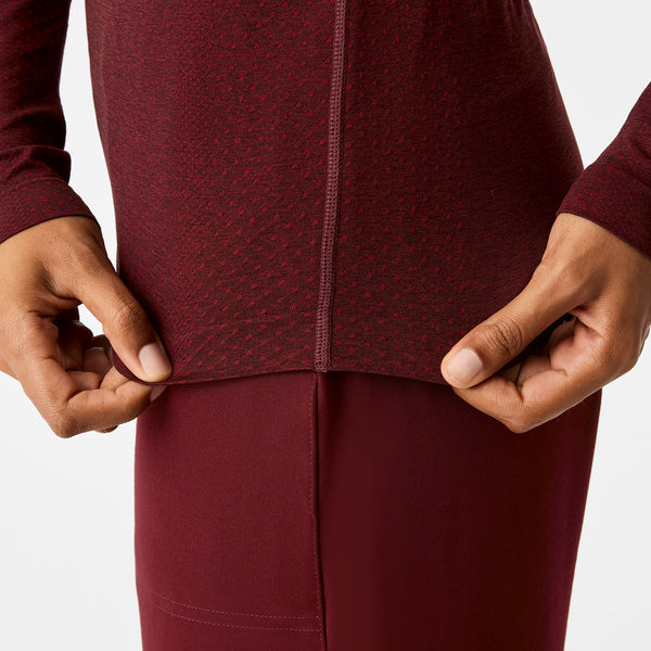 Women's Burgundy Salta Seamless - Long-Sleeve Underscrub