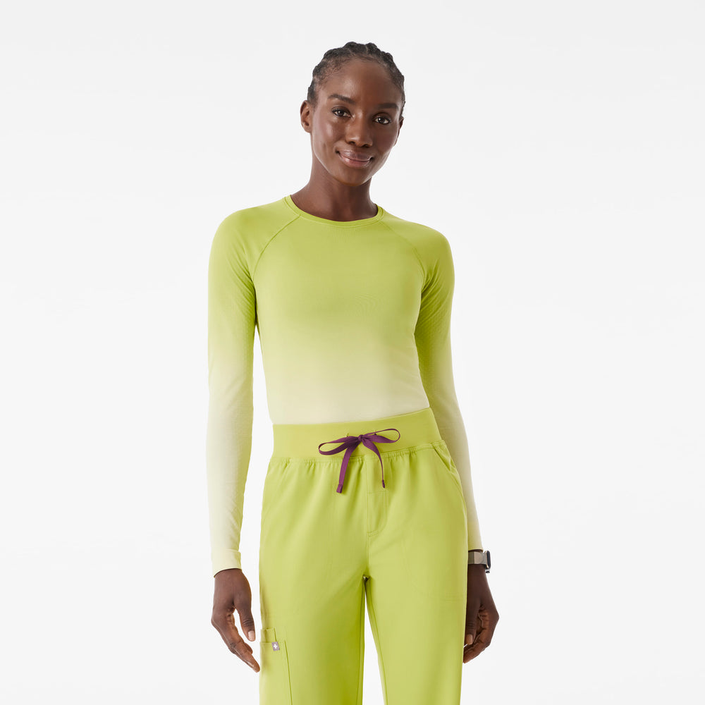 Women's Ombre Celery Salta Seamless - Long-Sleeve Underscrub