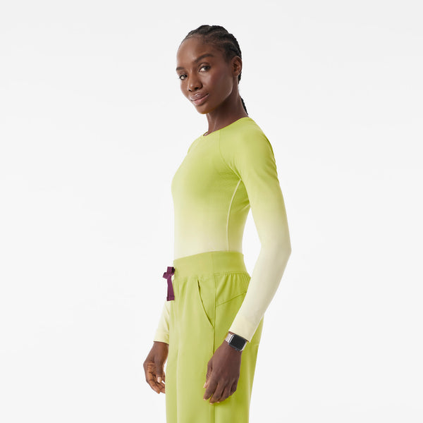 Women's Ombre Celery Salta Seamless - Long-Sleeve Underscrub