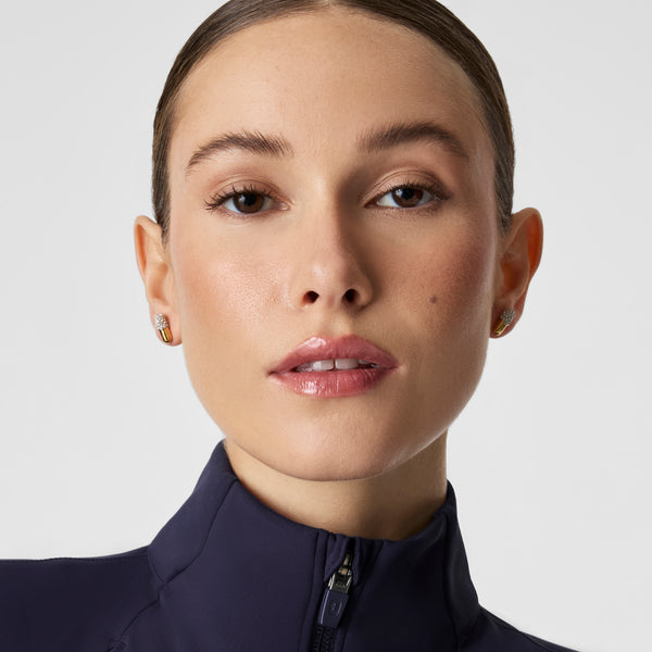 Gold Chill Pill Pavé Stud Earrings