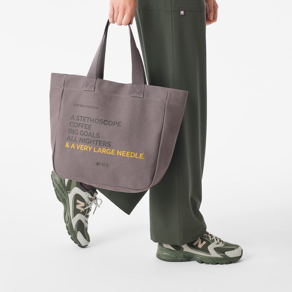 Dark Grey - A Very Large Needle Mini Canvas Tote