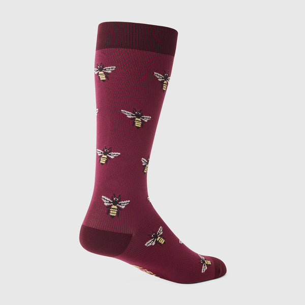 Unisex Light Deep Purple Busy Bee - Compression Socks