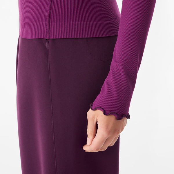 Women's Light Deep Purple Lacey Ruffle - Long-Sleeve Underscrub