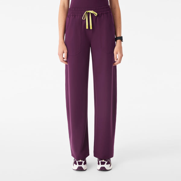 Women's Deep Purple Roslyn Mid-Rise Wide-Leg - Tall Scrub Pant