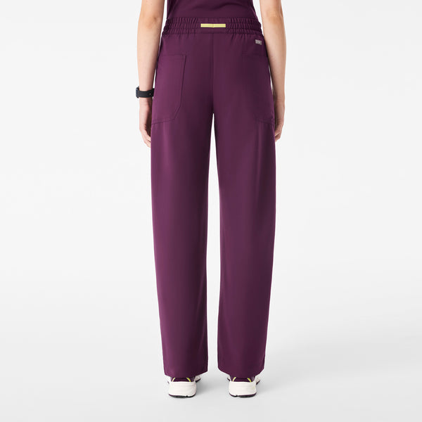 Women's Deep Purple Roslyn Mid-Rise Wide-Leg - Tall Scrub Pant