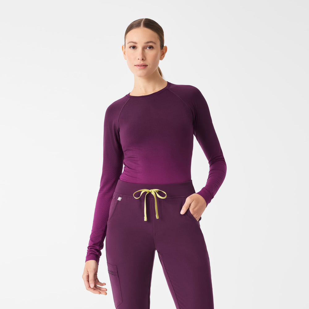 Women's Deep Purple Salta Seamless - Long-Sleeve Underscrub