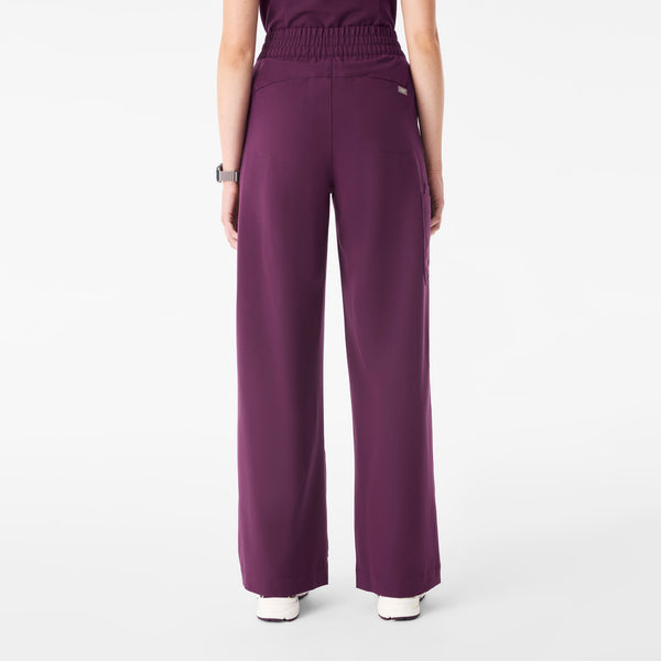 Women's Deep Purple Ultra-High-Rise Shelby Wide-Leg - Scrub Pant