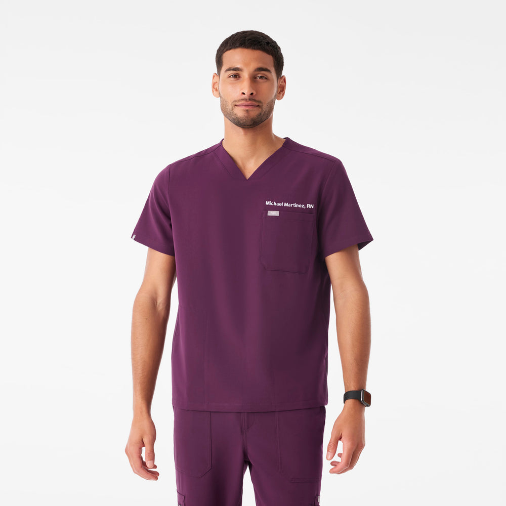 Men's Deep Purple Chisec -  Scrub Top™
