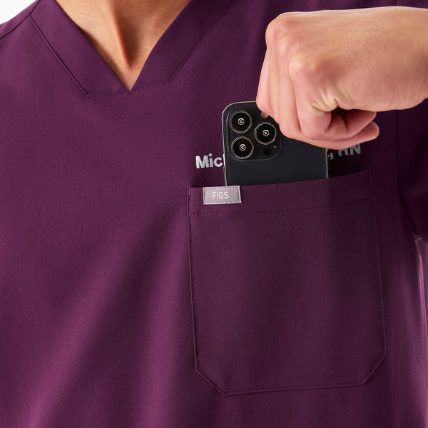 Men's Deep Purple Chisec -  Scrub Top™