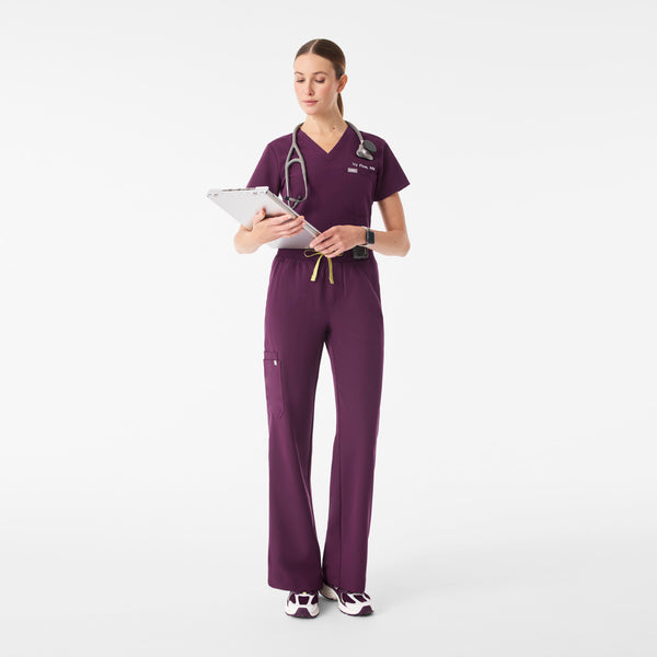Women's Deep Purple Isabel High-Rise Wide-Leg - Tall Scrub Pant