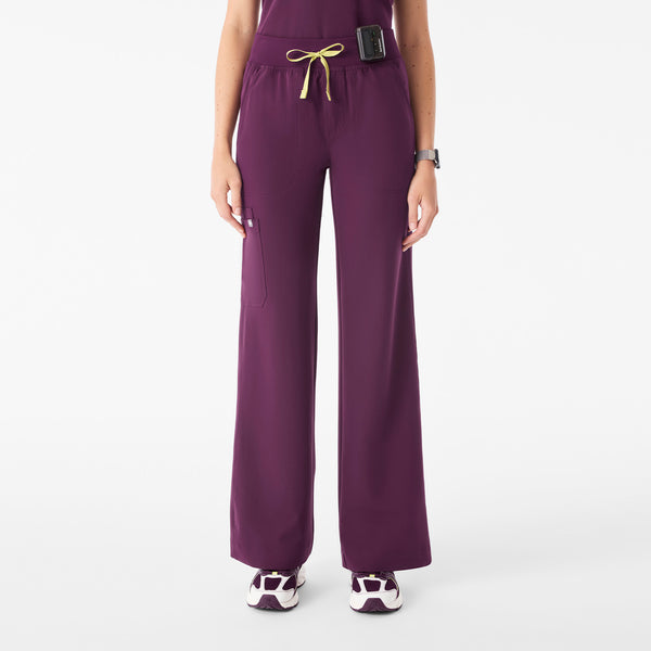 Women's Deep Purple Isabel High-Rise Wide-Leg - Tall Scrub Pant