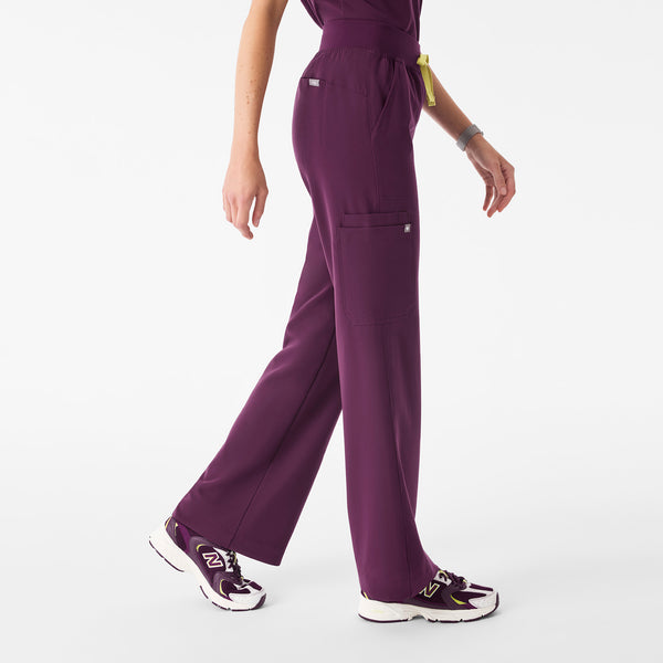 Women's Deep Purple Isabel High-Rise Wide-Leg - Tall Scrub Pant