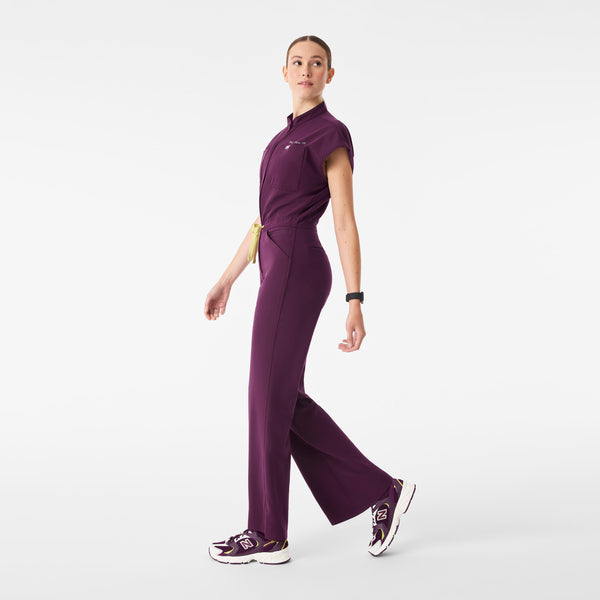 Women's Deep Purple Rafaela Wide-Leg - ScrubJumpsuit™