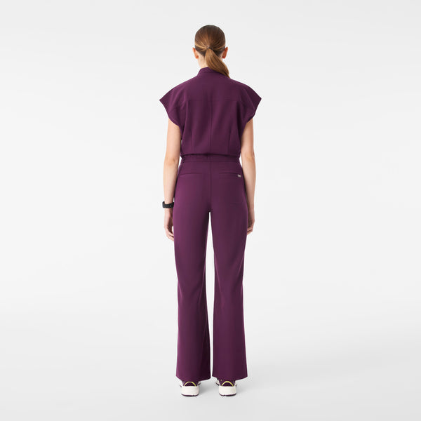 Women's Deep Purple Rafaela Wide-Leg - ScrubJumpsuit™